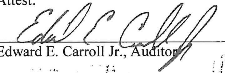 Signature of Edward E. Carroll Jr.