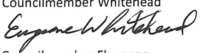 Signature of Councilmember Whitehead