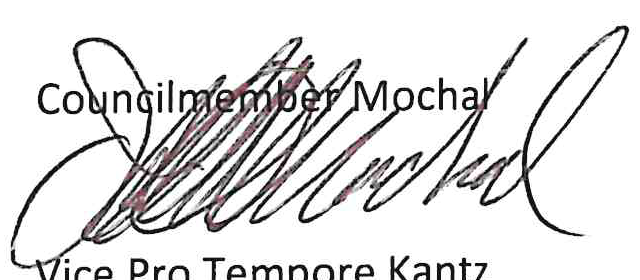 Signature of Councilmember Mocha