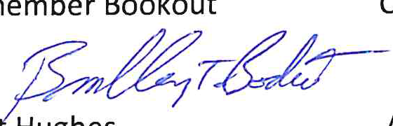 Signature of Councilmember Bookout