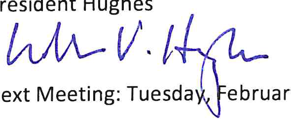 Signature of President Hughes