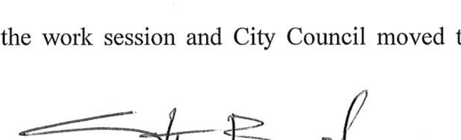 Handwritten signature of the Vice Mayor
