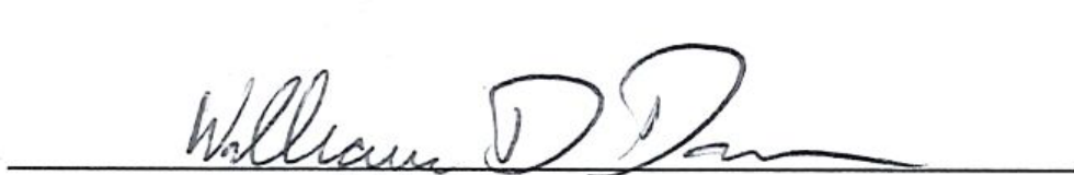 Signature of Mayor William D. Duncan
