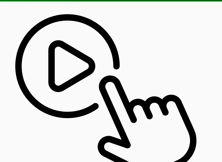 Ilustração de um botão play sendo clicado