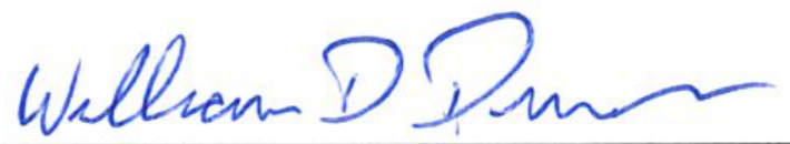 Signature of Mayor William Duncan