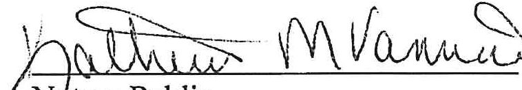 Signature of Katherine M. Vannice
