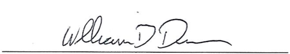 Signature of Mayor William D. Duncan