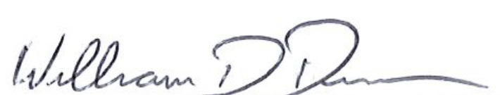 Signature of Mayor William D. Duncan