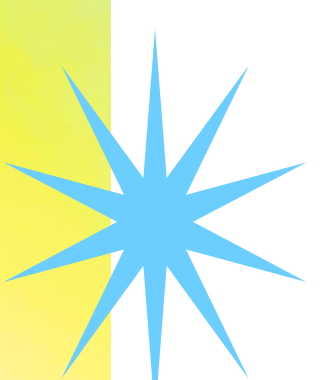 Decorative Blue Star Left