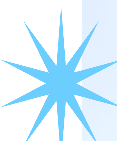 Decorative Blue Star Right
