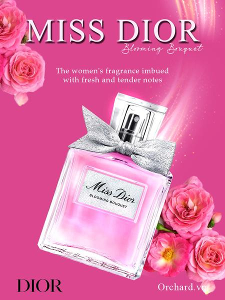 Miss Dior Blooming Bouquet poster - Intense pink version with roses