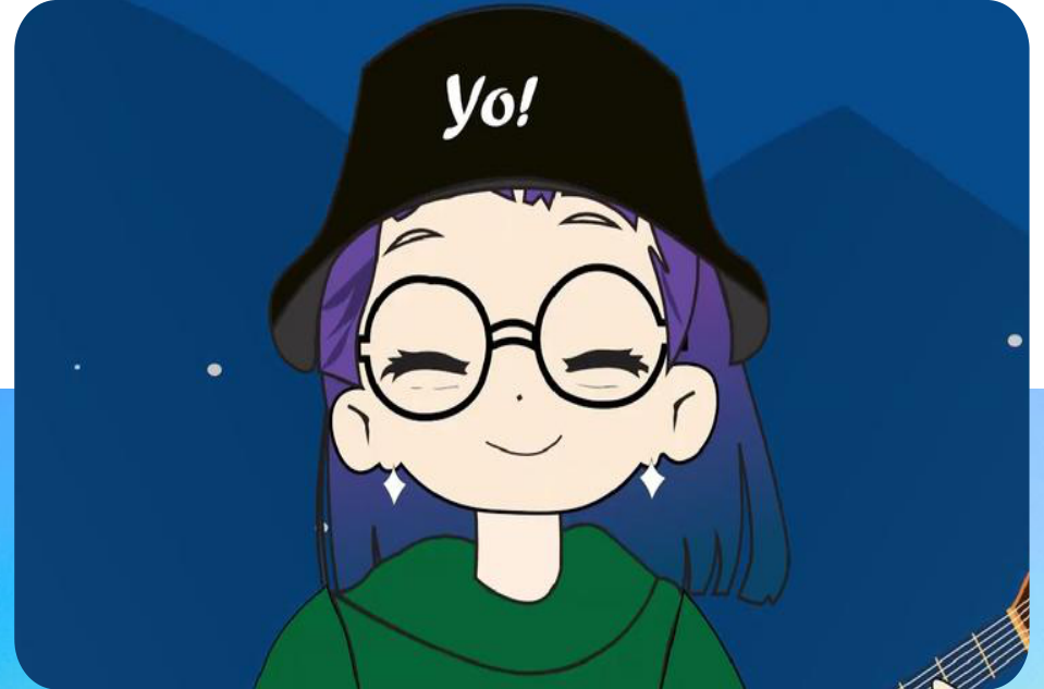 Character close-up with hat