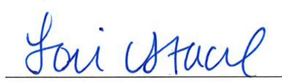 Signature of Clerk of Council Lori Stacel
