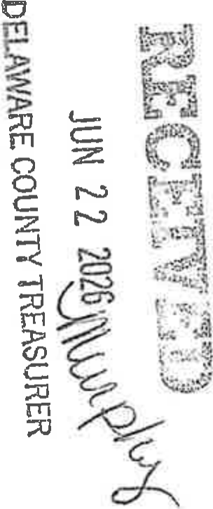 RECEIVED JUN 22 2026 DELAWARE COUNTY TREASURER Murphy