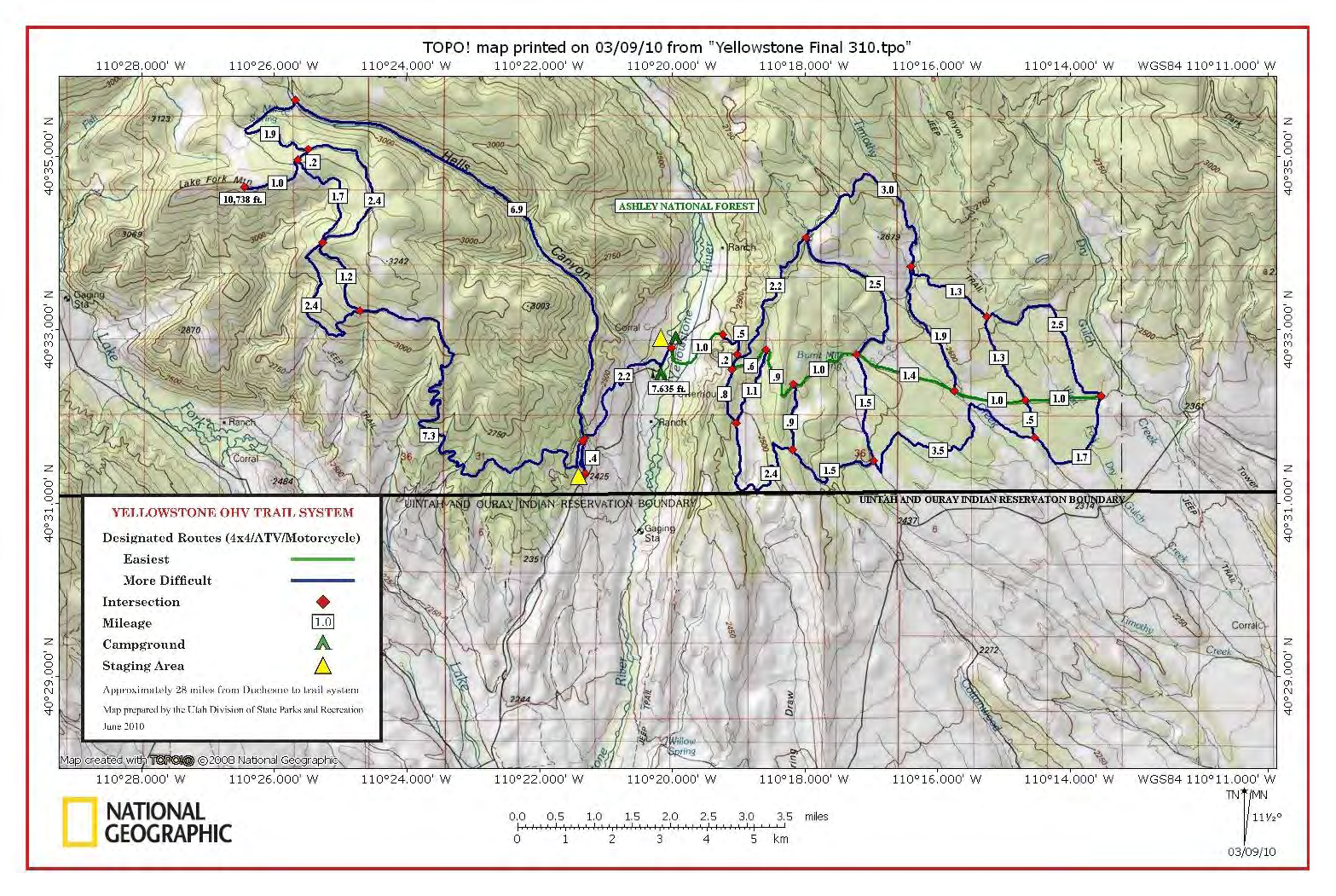 Exhibit 10: Yellowstone OHV Trail System Map