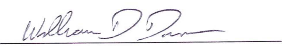 Signature of Mayor William D. Duncan