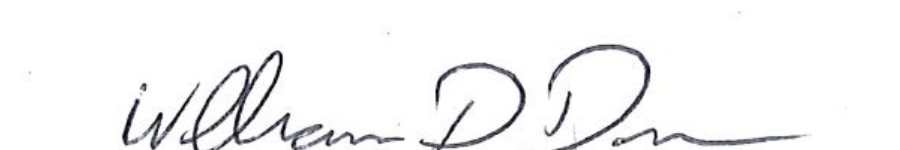 Signature of Mayor William D. Duncan