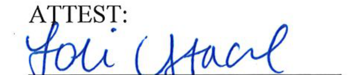 Signature of Clerk of Council