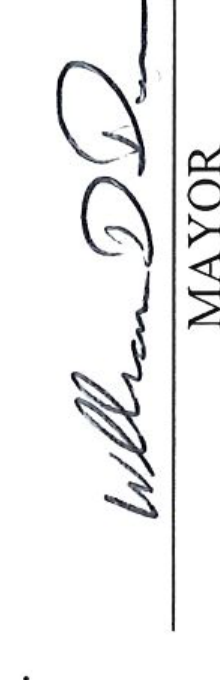 Signature of Mayor