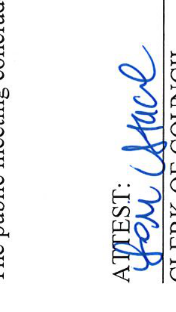 Signature of Clerk of Council