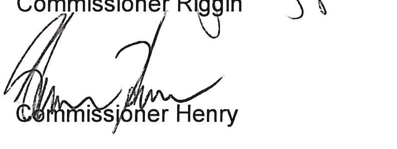 Signature of Commissioner Henry