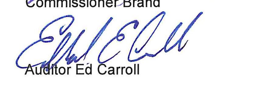 Signature of Auditor Ed Carroll