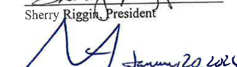 Handwritten signature of Stephen Brand, dated January 20, 2026