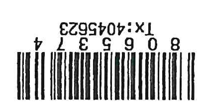 Recording barcode and reference numbers 18765608 TX:045623