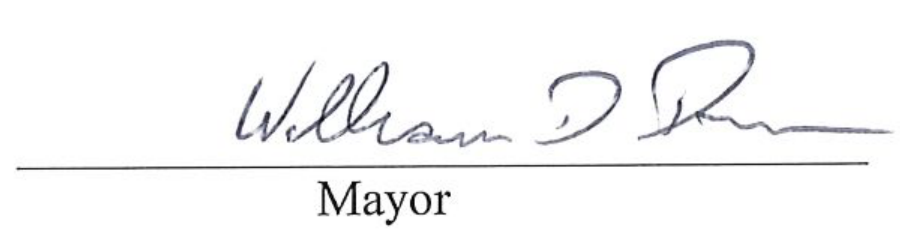 Signature of Mayor William D. Duncan