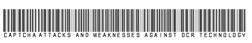 CAPTCHA Attacks and Weaknesses against OCR Technology Barcode