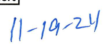 Handwritten Date: 11-19-24