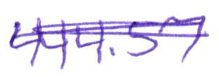 Handwritten expenditure amount 444.57