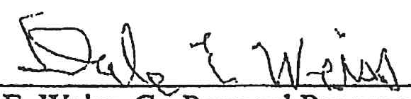 Signature of Dale E. Weiss