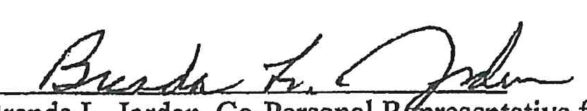 Signature of Brenda L. Jordan
