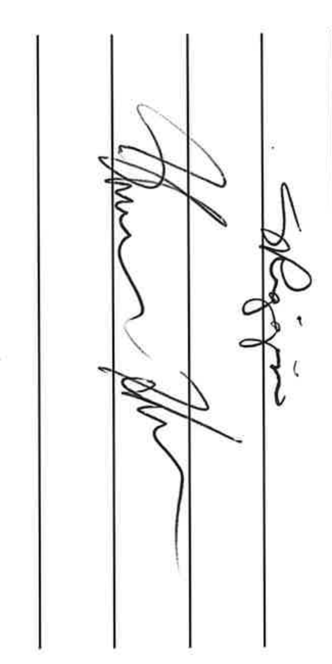 Board member signatures on voucher approval lines