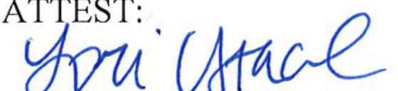 Handwritten signature of the Clerk of Council