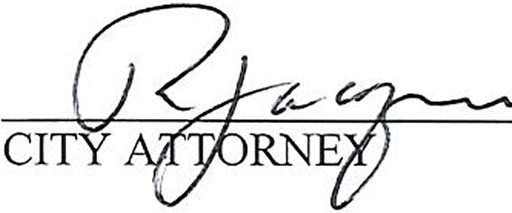 Signature of City Attorney