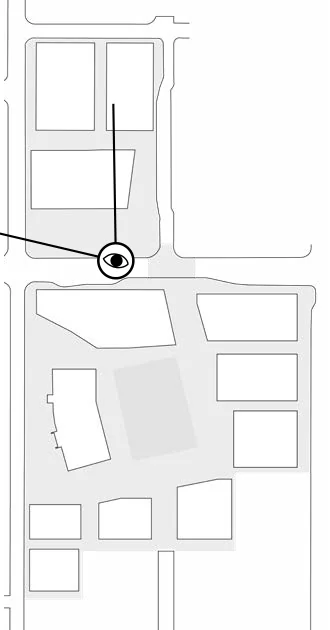 Site map locator showing the ground-floor shops and clinic location
