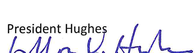 Signature of President Hughes