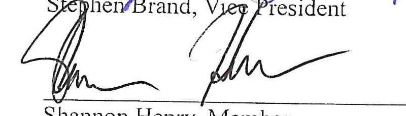 Signature of Shannon Henry