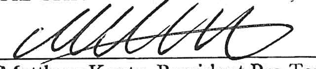 Signature of Matthew Kantz