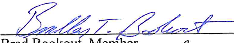 Signature of Brad Bookout