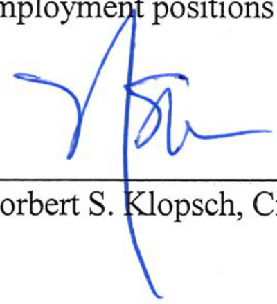 Signature of Norbert S. Klopsch