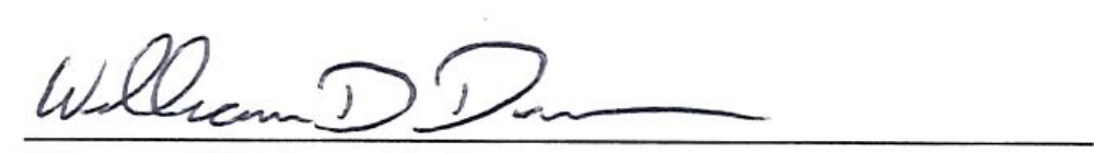 Signature of Mayor William D. Duncan