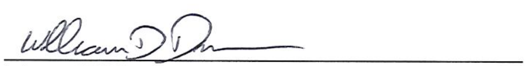 Signature of Mayor William D. Duncan