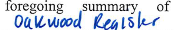 Oakwood Register