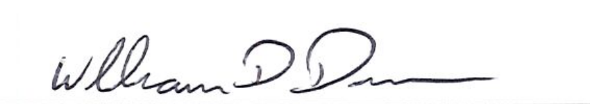 Signature of Mayor William D. Duncan