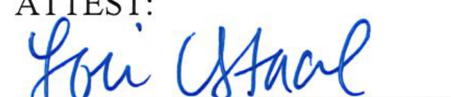 Signature of Clerk of Council Lori Stacel