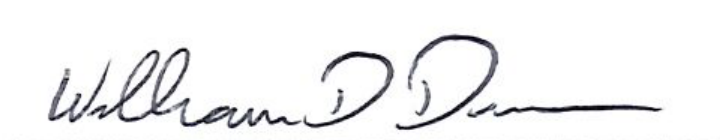 Signature of Mayor William D. Duncan