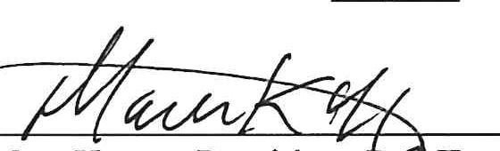 Signature of Matt Kantz